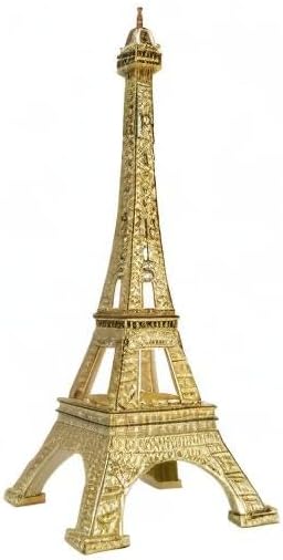 allgala Eiffel Tower Statue Decor Alloy Metal, and Size (07", Gold)