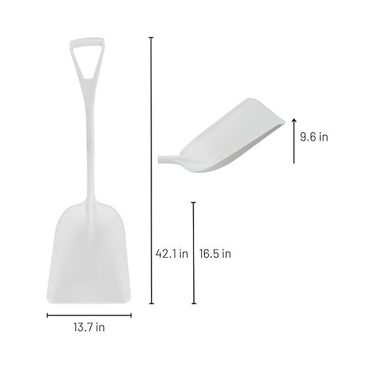 SPARTA 41077EC24 Plastic Sanitary Shovel, Food Safe Plastic Shovel For Commerical Kitchens, 14 Inches, Orange, (Pack of 3)