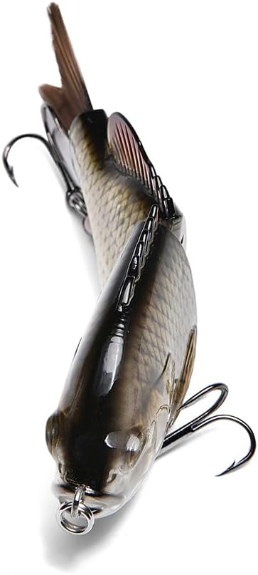 5.9in Multi Jointed Swimbait Fishing Lures Bait,2 Segment Big Giant Sinking Fishing Bass Lures,Crankbaits Swimbaits with Treble Hook