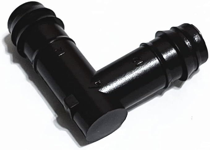 NETAFITM Drip Irrigation Barbed Fittings,3/8" 12MM Drip Tubing Coupler Elbow Tee Reducer (Elbow - 12mm (3/8"), 25 Count)