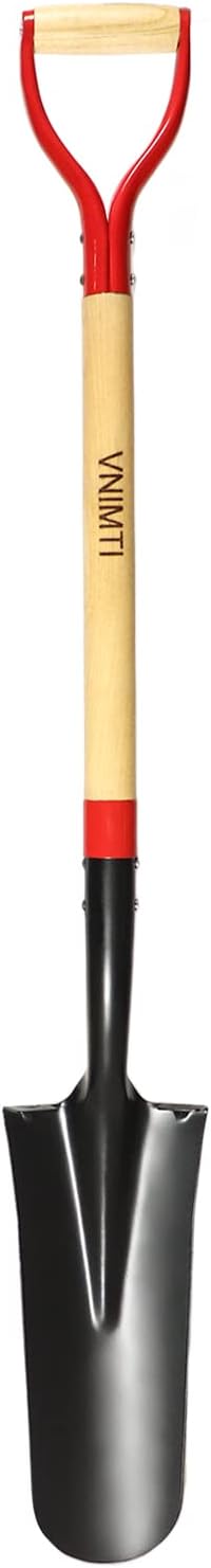 Spade Shovel,Transplanting Spade,Drain Spade,Spade Shovels for Digging,Sharp Shooter Shovel or Spade,45Inch,Stell D-Grip,Wooden Handle