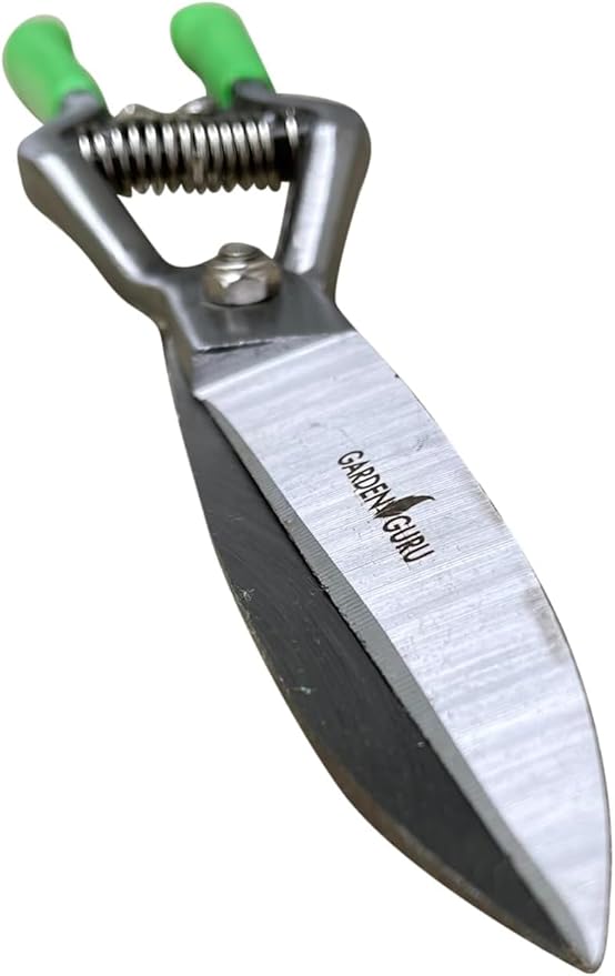 GARDEN GURU Hand Grass Clipper Scissors – Classic Forged Steel Grass Shears Pruners – Comfort Grip Handles – Perfect for Hand Edging Lawn, Trimming Shrubs & Flowers, Gardening, Landscaping