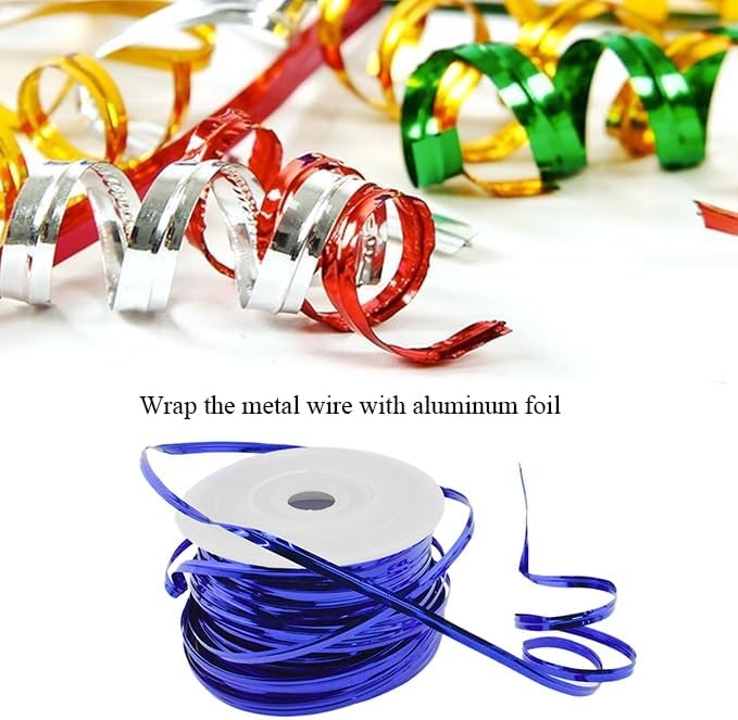 HAHIYO 100Yards/300Feet/91M Blue Metal Twist Ties Bread Candy Coffee Bag Ties Plant Garden Twist Ties for Cellophane Treat Bag Gift Wraping Bag Plastic Bag Halloween Party Cake Present Art Craft