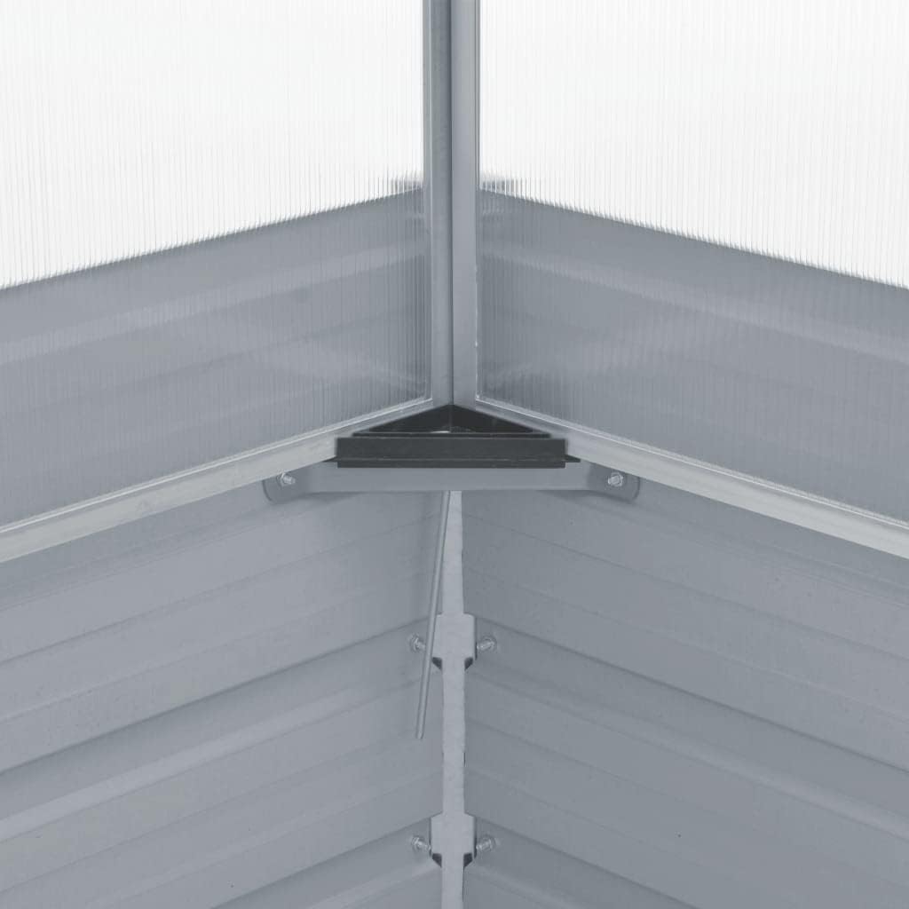 Galvanized Steel Greenhouse, 39.4"x39.4"x30.3", Green