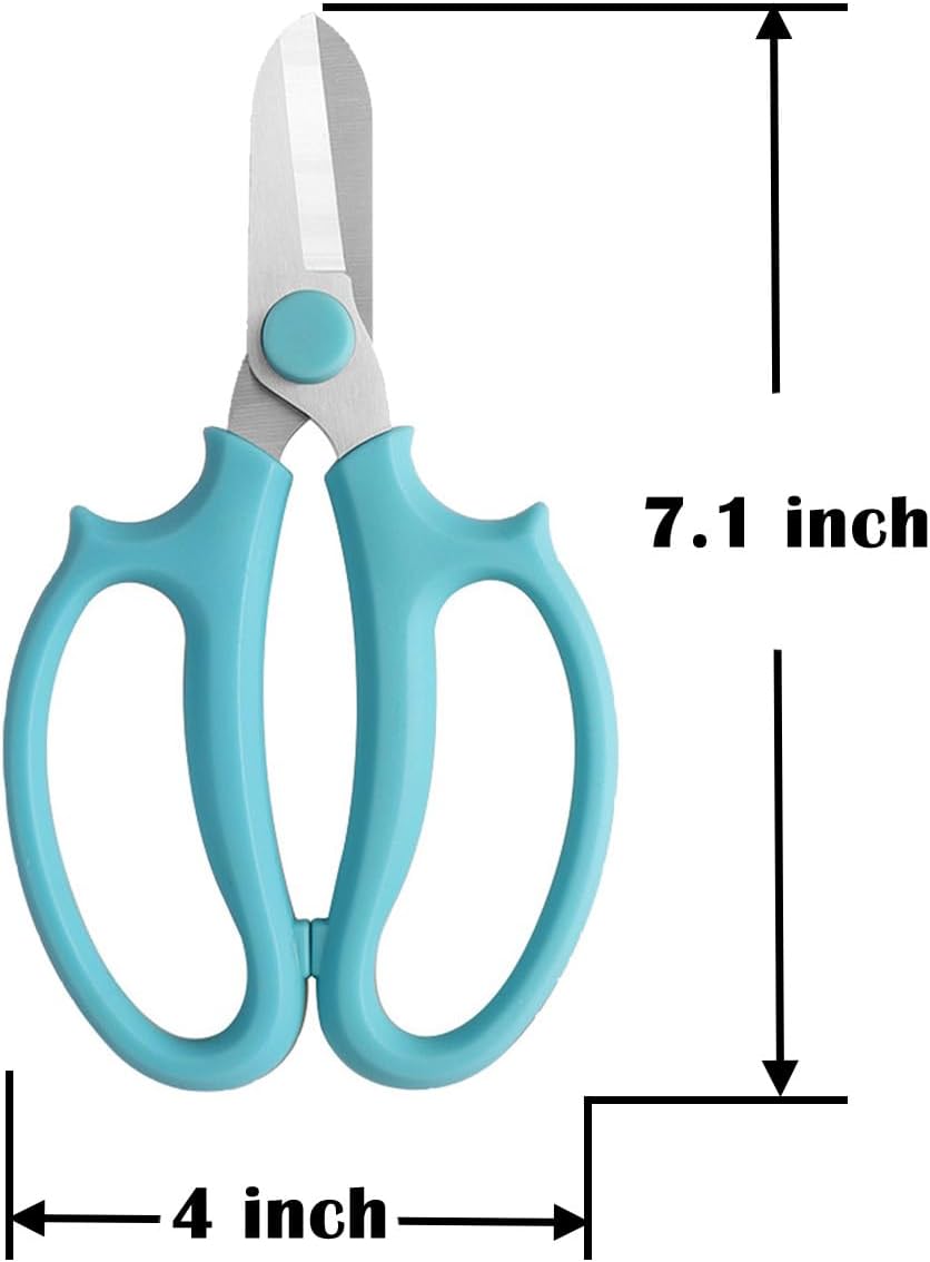 Gardening Scissor White Sharp Blade Alloy Steel Garden Shears for Cutting Flowers Trimming Plants of Yard Florist Rose Herb Hedge and Fruits Picking