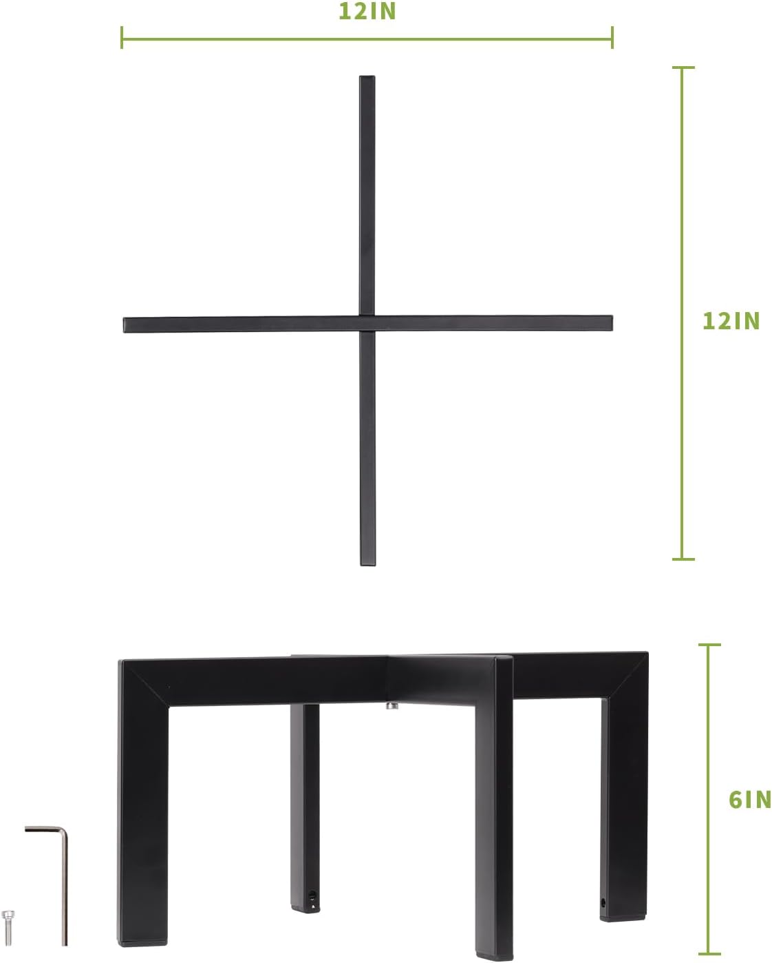 IZIDDO Plant Stand Indoor Outdoor,Metal Mid-Century Pot Stand,Modern Plant Holder Rattan Flower Plant Stool,Low Short Plant Stands for Indoor Fit 5-12 Inch Pot,Black(Pot & Plant Not Included)