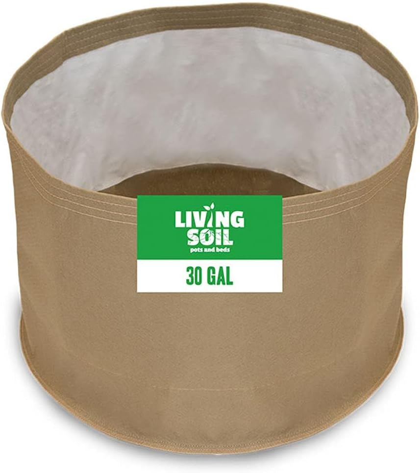 Sustainable Village Blumat Grow Bags 5 Pack - 30-Gallon Fabric Pots for Plants - Breathable Waterproof Cloth Pots with MoistureLock Technology - Promotes Strong and Healthy Roots