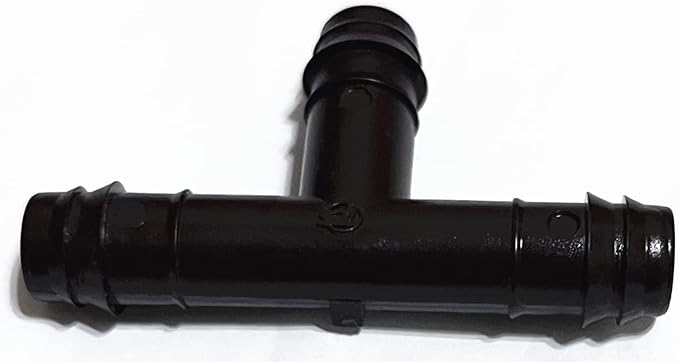 NETAFITM Drip Irrigation Barbed Fittings,3/8" 12MM Drip Tubing Coupler Elbow Tee Reducer (Tee - 12mm (3/8"), 25 Count)