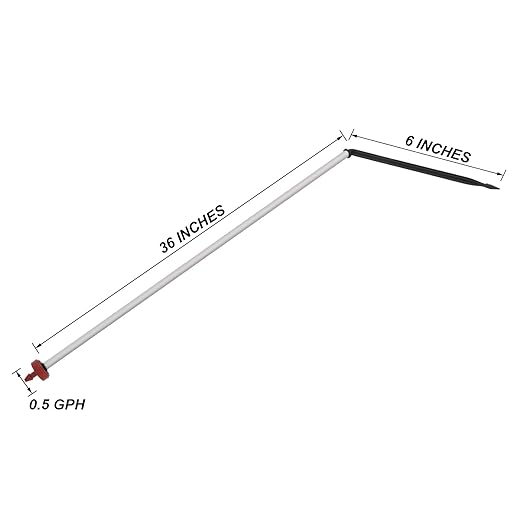 Netafim Automatic Irrigation Dripper Stake Assembly, 0.5 GPH, Bundle of 25 (36 Inches)