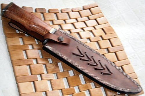 Poshland REG-215 - Handmade Damascus Steel 14.00 Inches Bowie Knife - Exotic Wood Handle