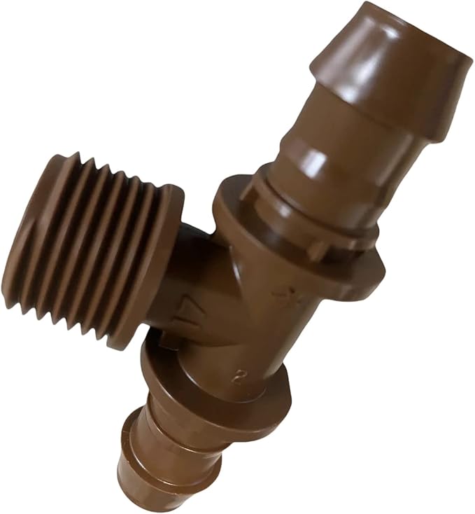 Rainbird XFFTMA050 Drip Irrigation Tee Adapter - (2 Pack) - 1/2" MPT x 17mm Barbed Connector for XF Series Tubing