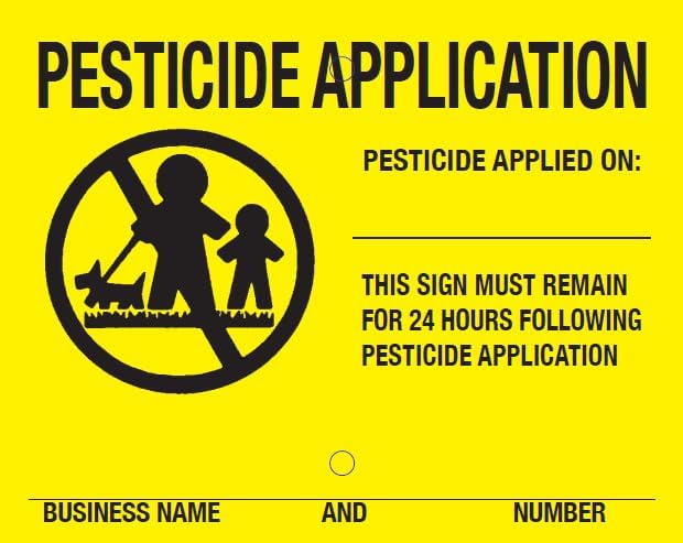 Lawn Treatment Application Stakes & Connecticut Signs (Economy Style Stake / 500 pc. Pack)