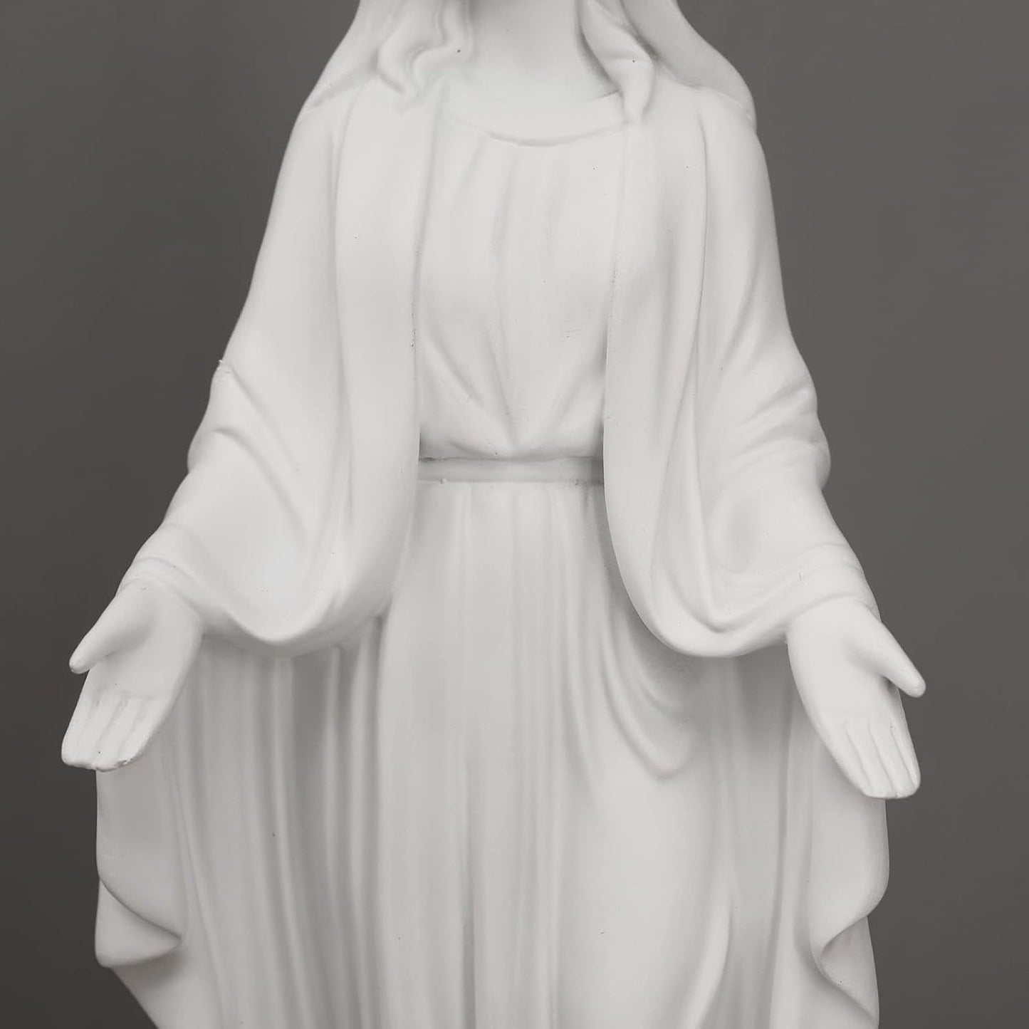 12 Inch Blessed Virgin Mary Decorative Figurine,Catholic Religious Gifts 12 Inch Resin Statue Figurine (White)…