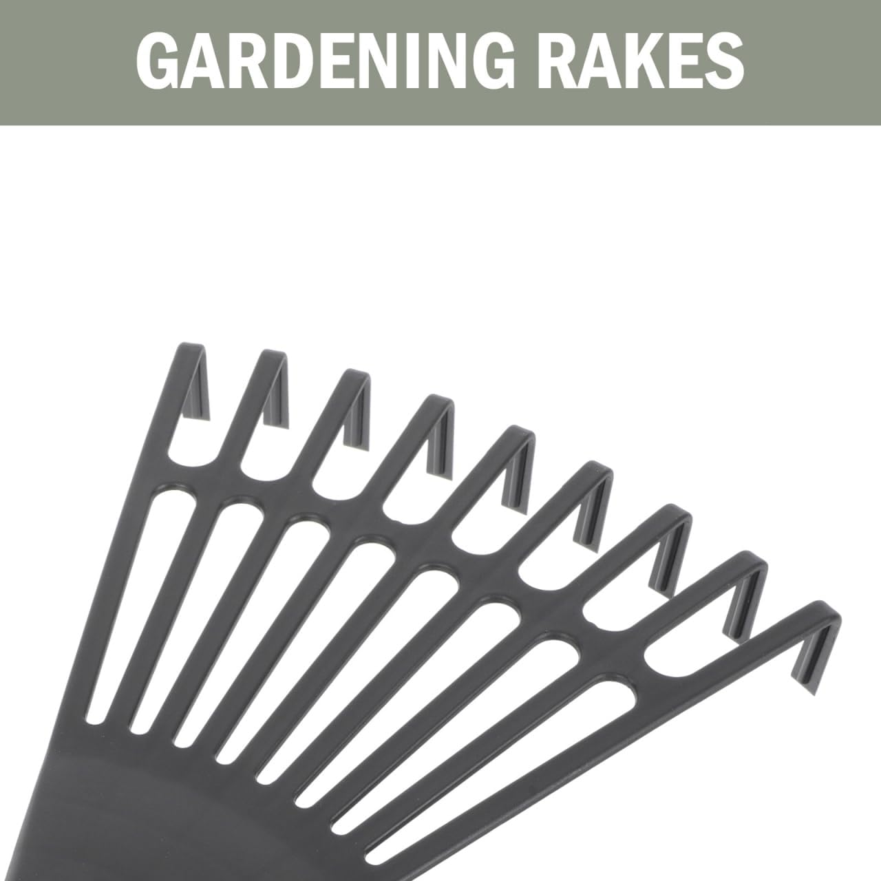 BESPORTBLE 2-Pack Small Hand Rakes - Lightweight Plastic Garden Rakes for Raised Garden Bed, Leaves, Lawns & Tight Spaces, Easy-Grip Ergonomic Handle (No Rust/Bend)