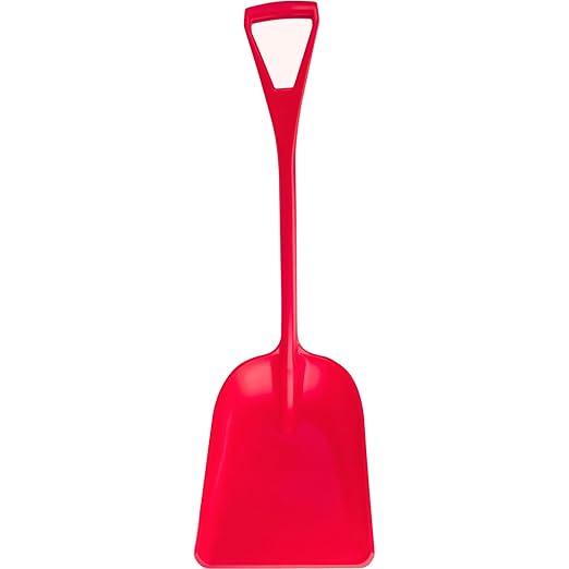SPARTA 41077EC05 Plastic Sanitary Shovel, Food Safe Plastic Shovel For Commerical Kitchens, 14 Inches, Red, (Pack of 3)