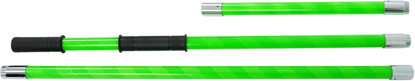 findmall 27ft Manual Pole Saw Extendable Tree Pruner Sharp Steel Blade High Branches Trimming for Pruning Palms and Shrubs with 8 Long Handles No with Scissors Green
