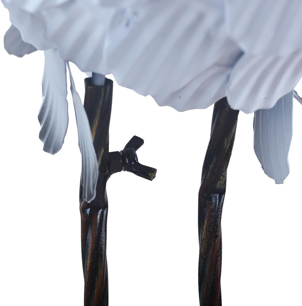 Crane Statue Metal Red-crowned Crane Sculpture Garden Decoration Metal Yard Art for Patio Lawn Backyard Outdoor Decoration