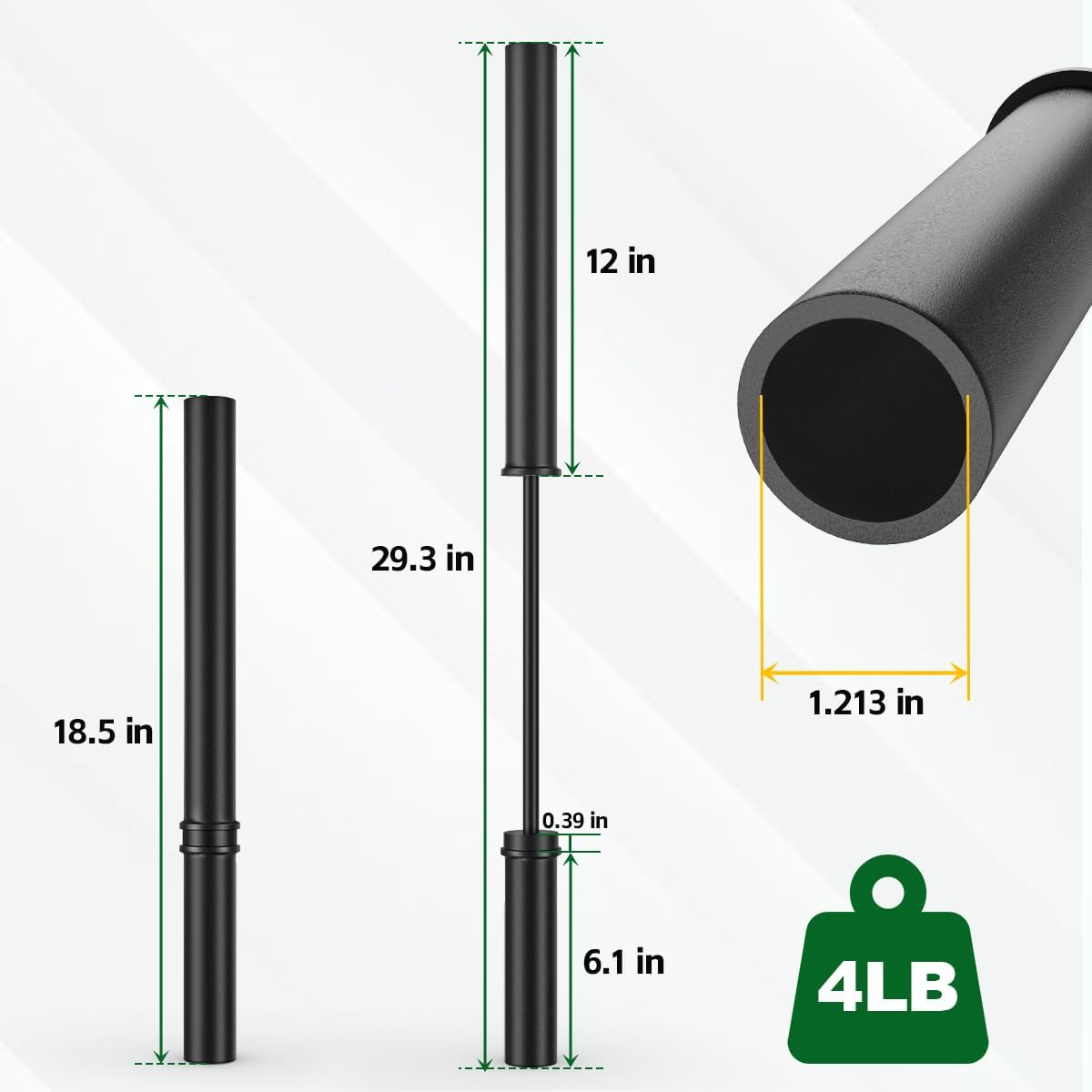 T Post Driver - Fence Post Driver Heavy Duty, Black Post Pounder for 1.2" Metal U Posts, T Posts, Garden Fence