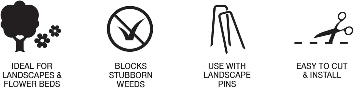 Greenscapes Waterwise Landscape Fabric 3'x50', 2 Pack – Drought-Resistant Weed Barrier, Garden Fabric for Moisture Retention & Reduced Watering