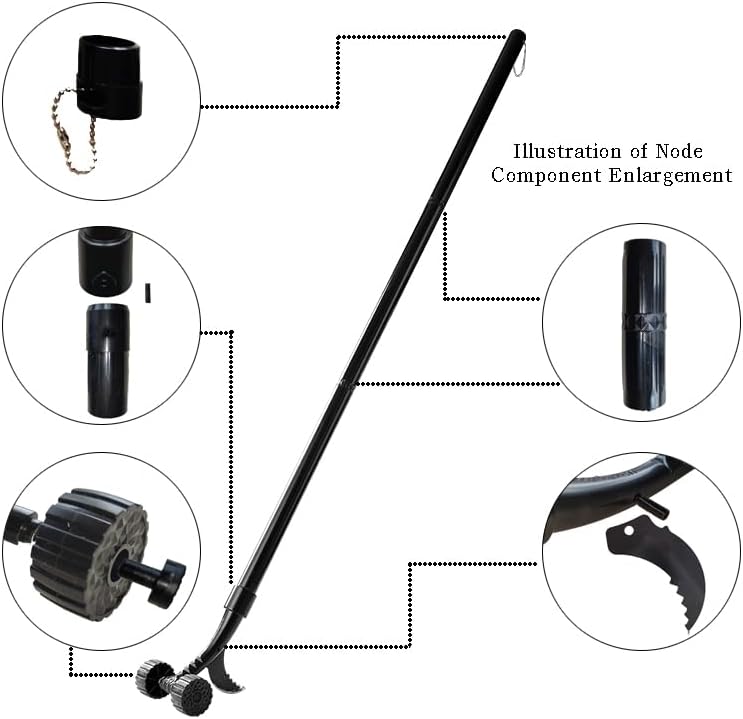 Crevice Weeding Tool with Wheel,Adjustable Handle Length, Allowing for Effortless clearing of Weeds in Corners.