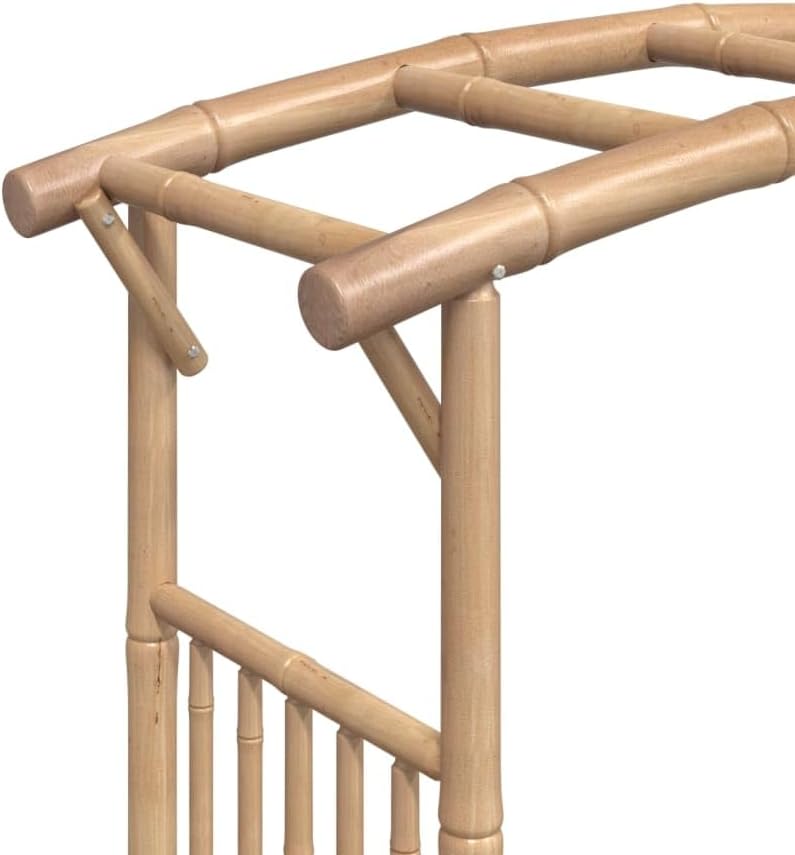 vidaxl Bamboo Garden Arch Arbor-Trellis-pergola 73.6" H x 46.5" L ic Farmhouse Style Patio Decoration Water- Outdoor