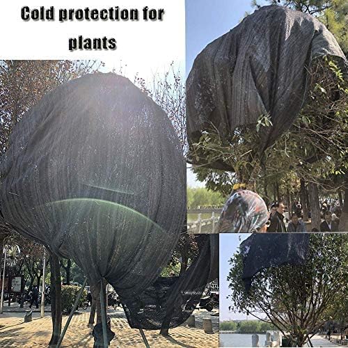 smartelf Shade Cloth 70% Sunblock Shade Cloth Net 6.5 ft x 20 ft - Black Bulk UV Resistant Fabric Mesh for Greenhouse Shade Cloth Taped Edge with Gromments Included 16pcs 6" Ball Bungee