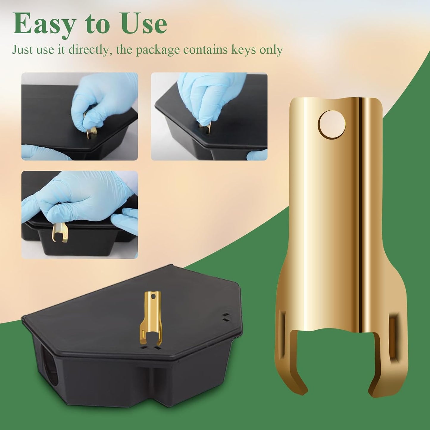 2 Pcs Metal Mouse Station Key Replacement, Fit for Bell Labs Protecta RTU, LP, Sidekick, Sidewinder, Mouse Ba it Stations & Protecta Monitors, in Home & Commercial Environment