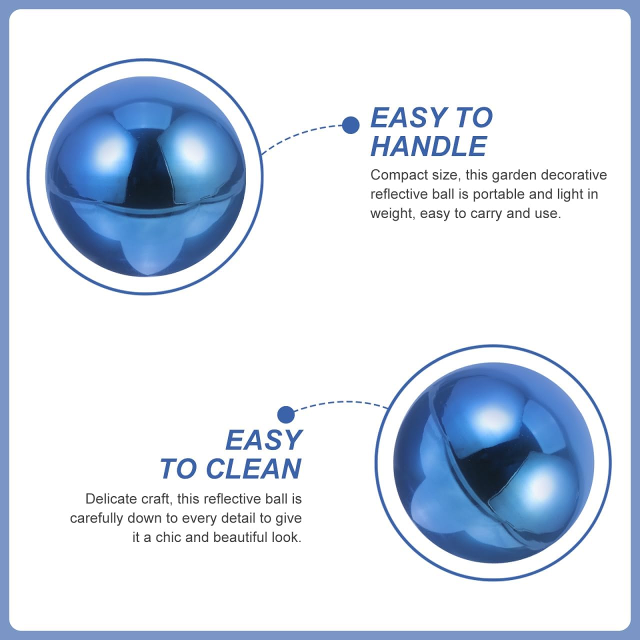 PRETYZOOM Stainless Steel Mirror Reflective Gazing Ball for Yard Decor Outdoor Garden Sculpture Polished Sphere Lawn Ornament
