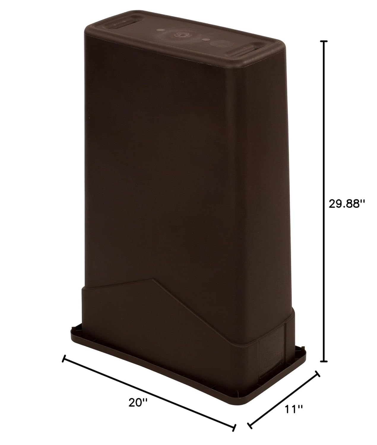Carlisle FoodService Products 34202369 TrimLine Polyethylene Waste Container, 23 Gallon Capacity, 20" Length x 11" Width x 29.88" Height, Dark Brown (Case of 4)