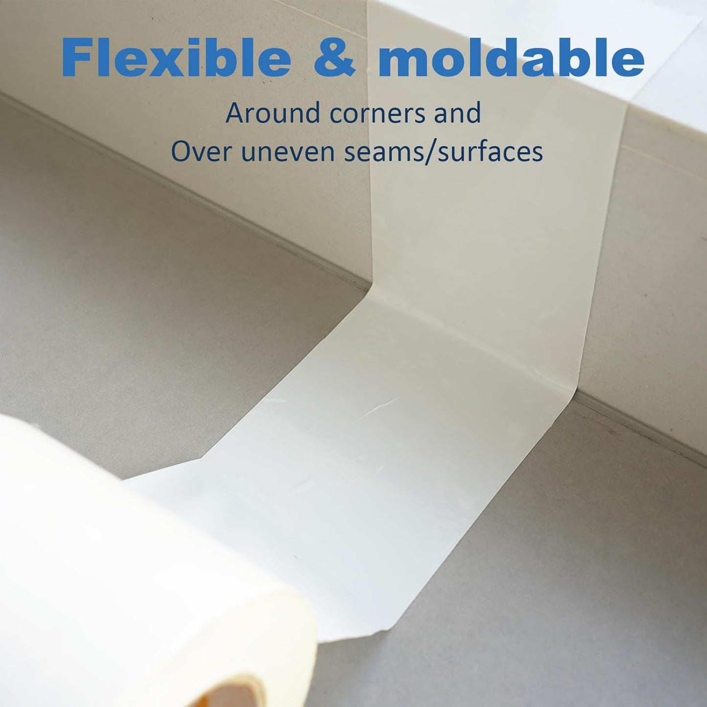 Vapor Barrier Tape, White Polyethylene Waterproof Seal & Seam Tape For Crawl Spaces, Moisture Barriers, Underlayment Seams, Metal Building Seams, Air Barrier, Insulation Repair & Plastic Liners