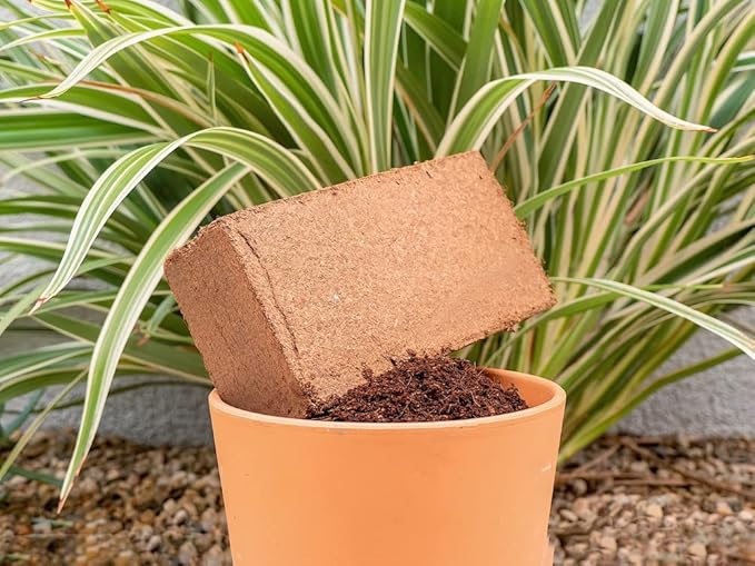 Coco Coir for Plants 3-Pack Envelor 2.4 Gallons Compressed Coconut Coir Bricks 10 lb. Organic Coconut Coir Bulk Low EC pH Balanced Natural Coco Peat for Indoor and Outdoor Gardening Potting Soil