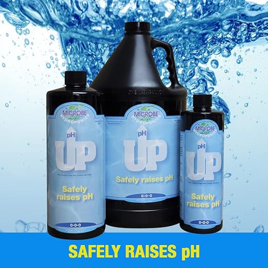 Microbe Life Hydroponics pH Up pH Control Liquid, Premium Buffering for pH Stability, Increases pH Levels, Use with Any Feeding Systems Including Hydroponics or Soil, 16 Ounces