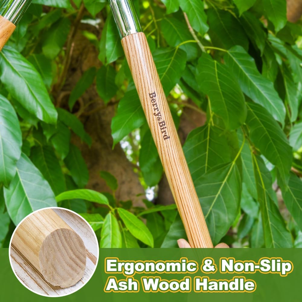 Berry&Bird Loppers and Pruners Heavy Duty, 28 Inch Bypass Loppers with Compound Action, Long Handle Tree Trimmer, Branch Cutter with ⌀ 1-3/4 Inch Cutting Capacity, Hand Loppers with Carbon Steel Blade