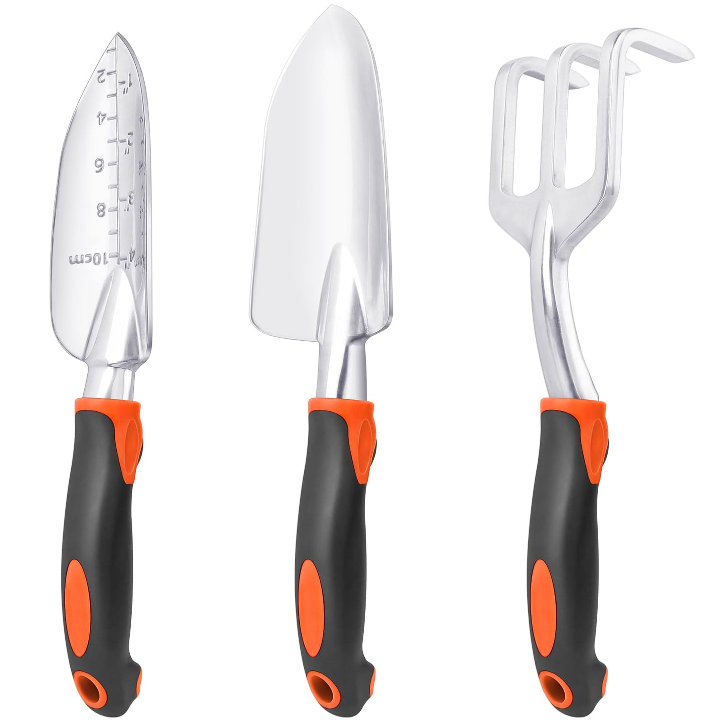 Garden Tools Set, 3 Pack Heavy Duty Gardening Tools Set Include Garden Shovel, Transplant Trowel