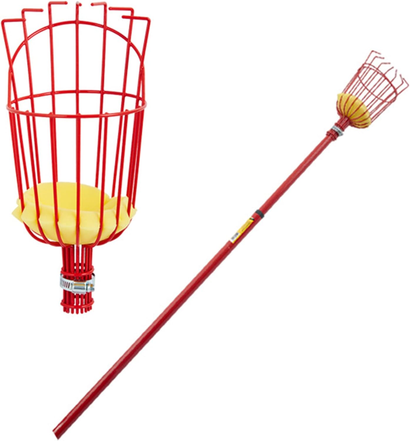 Fruit Picker Pole with Basket Apple Orange Picker Tool Tree Fruit Catcher Fruit Picking Equipment for Getting Fruits Lemons Apples