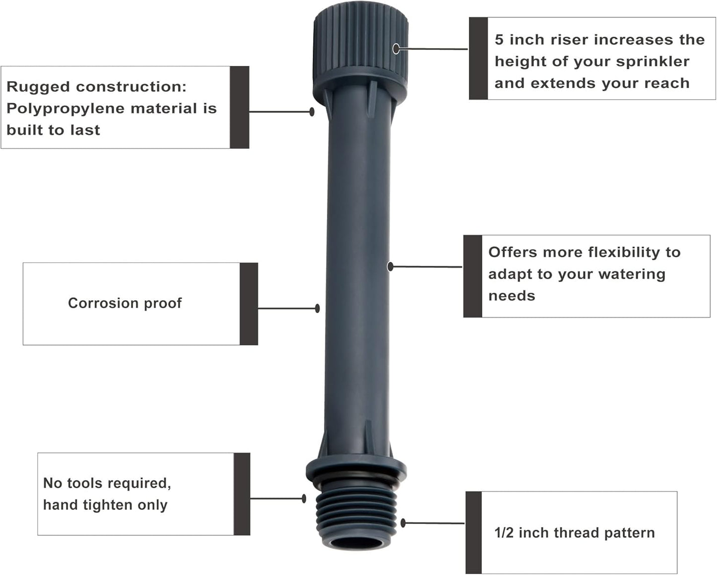 Eden 96093 Multi-Adjustable Flex Design Garden Sprinkler Set with Extensions, Great for DIY Gardening