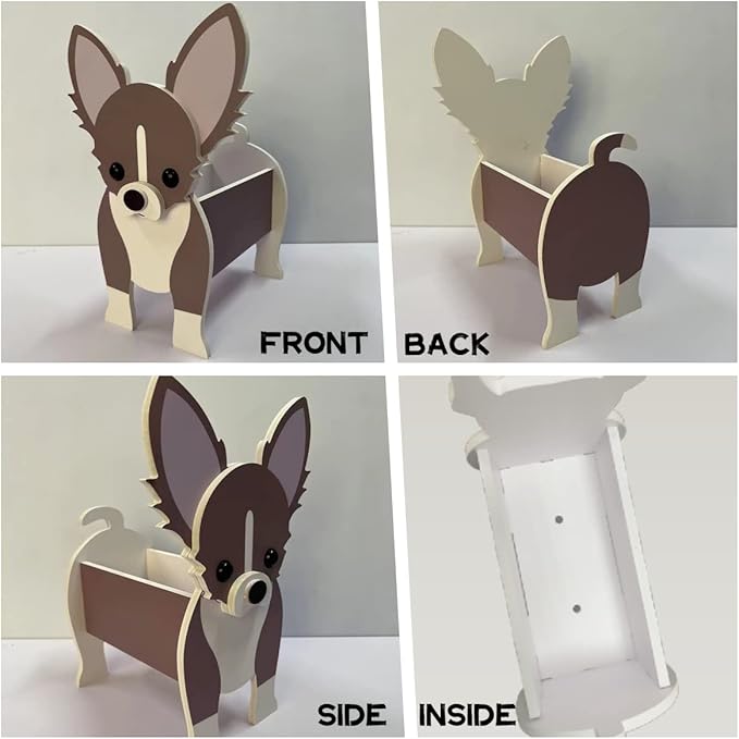Poodle Dog Planter Plant Pots,Cute Garden Dog Flower Planter,Dog Planters Birthday Gifts for Women,Office,Indoor/Outdoor Decor(9.45 * 8.35 * 13.39in)