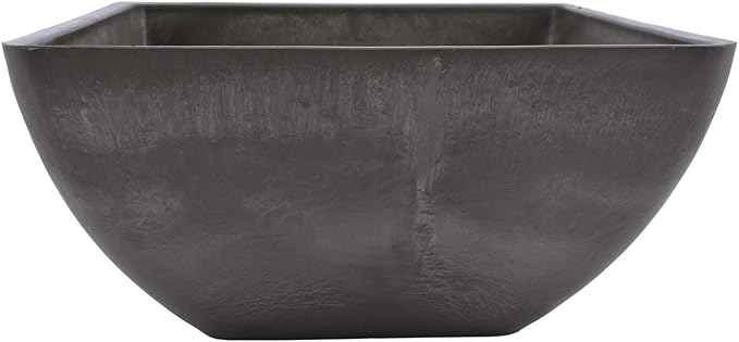Arcadia Garden Products PSW FBD30DC Simplicity Square, 12 by 12 by 6-Inch, Dark Charcoal