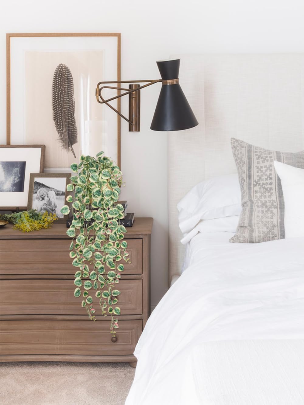 Briful 3 Pack Fake Hanging Plant 39.3" Artificial Hanging String of Hearts Plant Faux Trailing Vine with Heart-Shaped Leaves Lush Cascading Fake Geenery for Home Wall Garden Patio Shelf Decor
