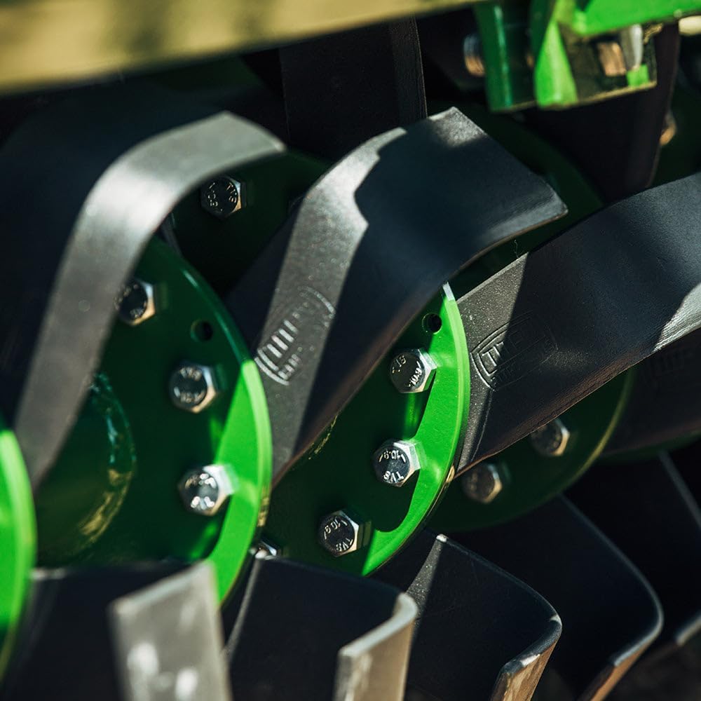 Titan Attachments 3 Point 72" Rotary Tiller Attachment, Fits Cat 1 Tractors, Green Finish, PTO Driven Cultivator with a 540 RPM Gearbox, Replaceable Tines, Aerates Ground Soil