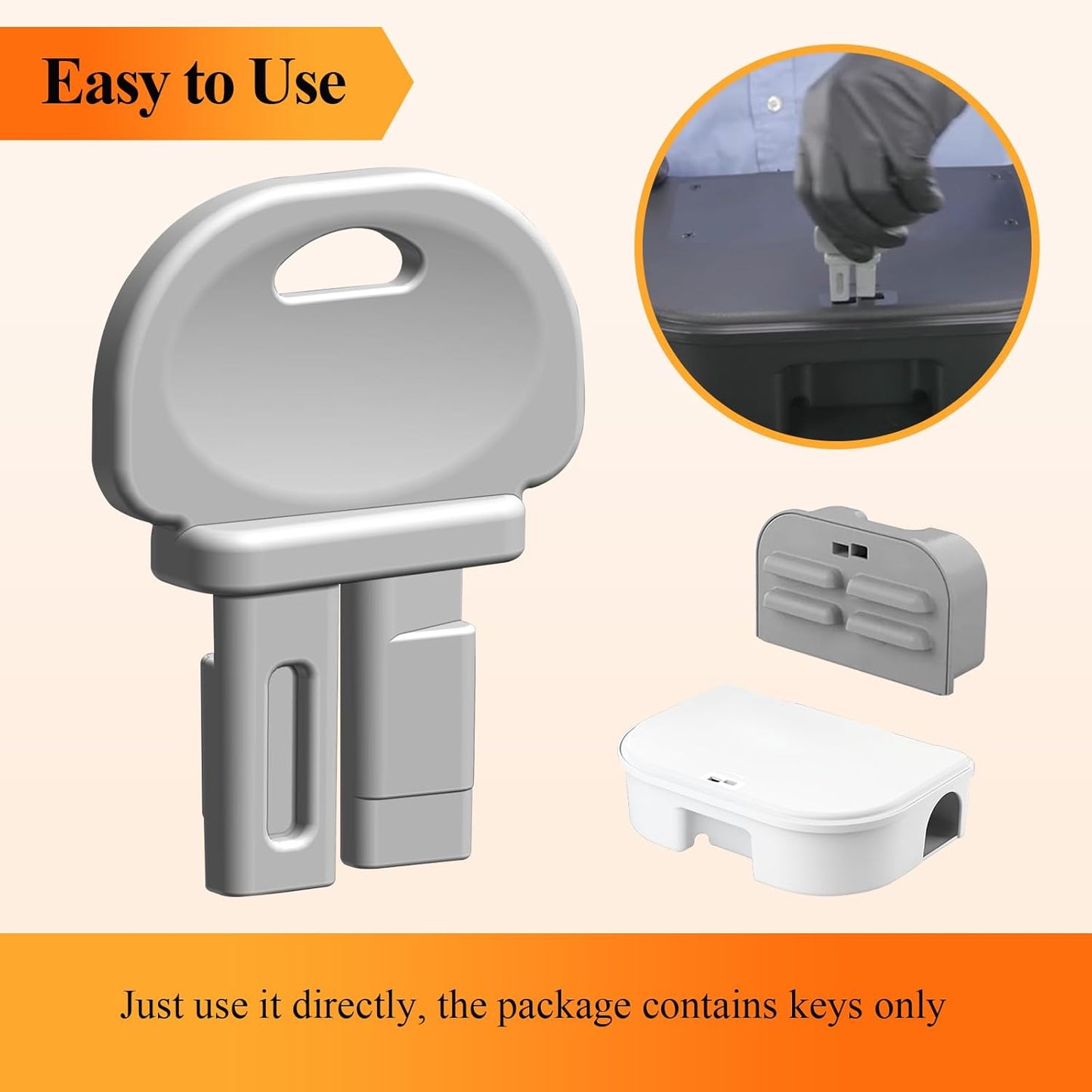 10 Pcs FBS1078 Mouse Station Key Replacement, Fit for FBS Fly Stations, EZ Klean Rat Station, in Home & Commercial Environment