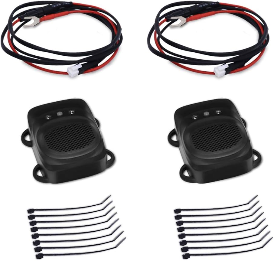 Loraffe Under Hood Rodent Repellent for Car Engines, 12V 24V Ultrasonic Mouse Deterrent with LED Strobe Lights – Mice and Rat Repeller for Truck, RV, Vehicle Engine Protection, Pack of 2