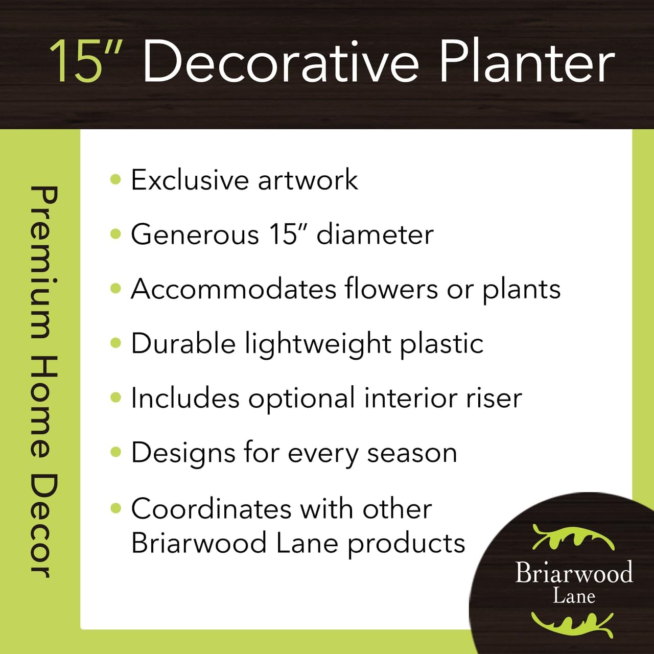 Briarwood Lane Distressed Tiles Large Planter
