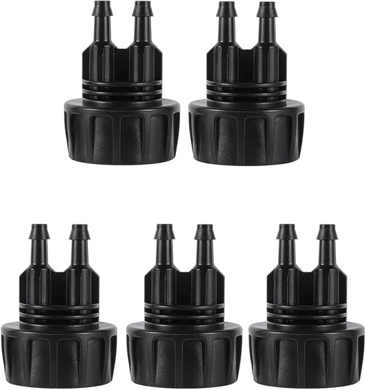 US Standard Faucet Adapter, 3/4'' to 1/4'' Hose Adapter Convert 3/4" Female GHT to 1/4" Irrigation Tubing,for Irrigation Fittings Misting Cooling Systems (2 -Way to 1/4" Pipe Connector)