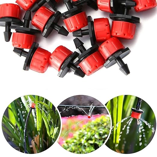 50FT Drip Irrigation System Kit - Garden Watering System with 1/4" Drip Irrigation Tubing Parts - Automatic Irrigation Sprinkler Equipment for Outdoor Plants, Garden, Greenhouse, Flower Bed, Lawn