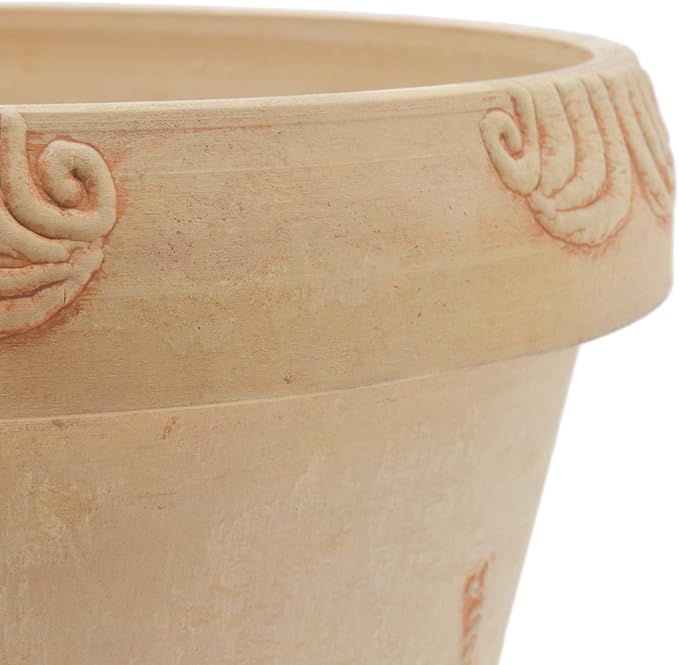 PSW OF33B Collection Dragonfly Planter Pot for Indoor and Outdoor Plants and Gardens, 12.5' by 10, 13 by 11-Inch, Beige