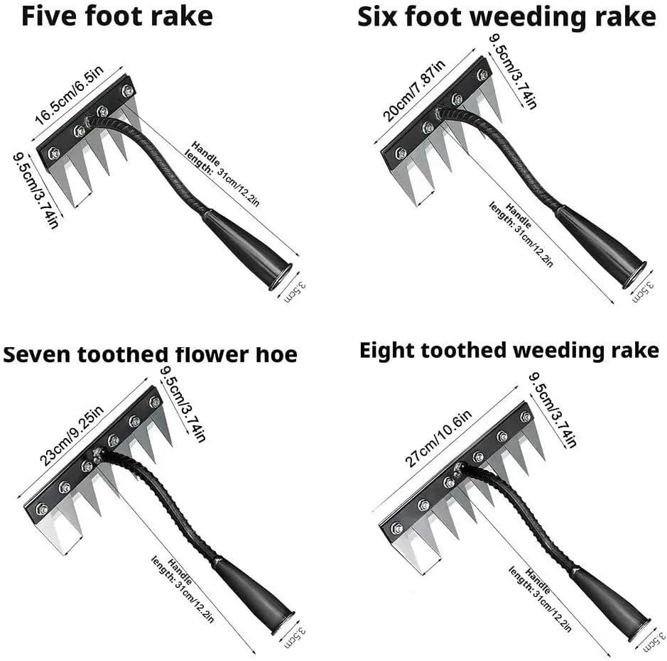 Gardenia Iron Weeding Rake, 2025 Gardenia Iron Weeding rake, Ironrake The Heavy-Duty Irons Weedings Rakes,Irons Rakes for Gardening and Weedings (5 Teeth) (5 Teeth)