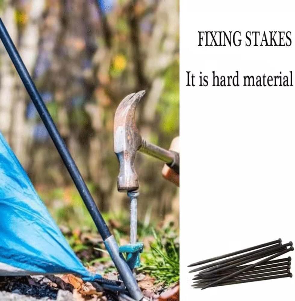 Metal Landscape Edging Anchoring Spikes, 50PCS 10 Inch Landscape Paver Edging Anchoring Spikes for Artificial Turf, Weed Barrier, Tent Spikes, Camping (50)