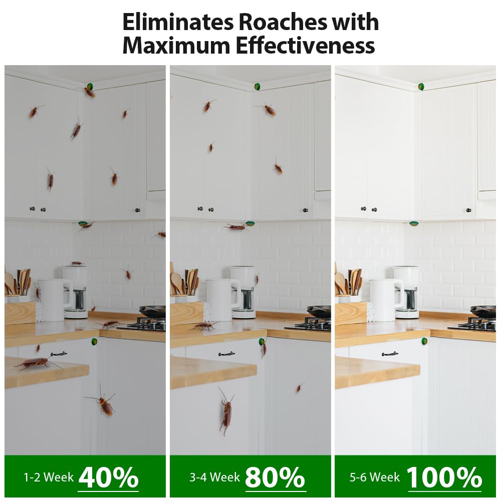 16 Pack Roach Killer Indoor Infestation Roaches Gel Bait Stations, Powerful Cockroach Killer Indoor Home for Roach Infestation, Long-Lasting & Effective Cockroach Gel Bait, Easy to Use
