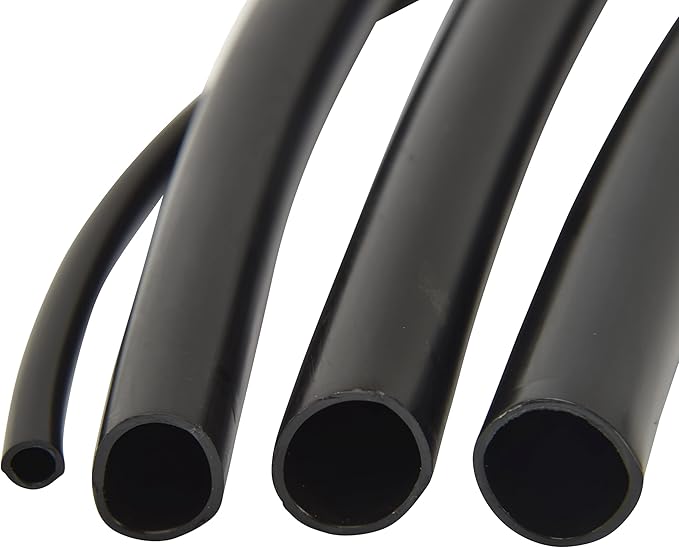 Raindrip 016005P 1/4-Inch Drip Irrigation Supply Tubing, 50-Foot, for Irrigation Drippers, Drip Emitters, and Drip Systems, Black Polyethylene (Pack of 4)